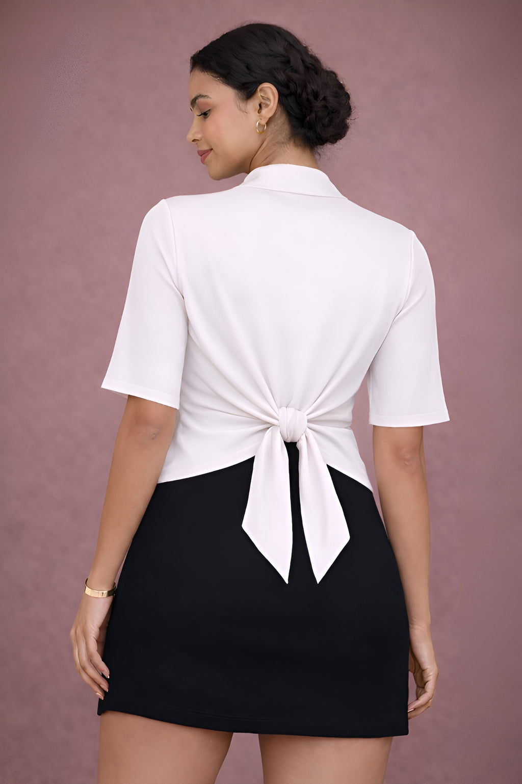 Organic Cotton Continuous Back Knot Top