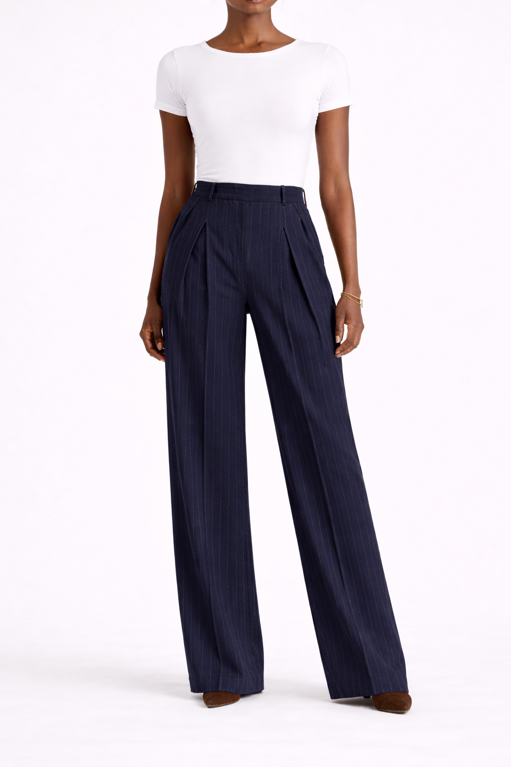 Organic Cotton High-Rise Wide Leg Trousers