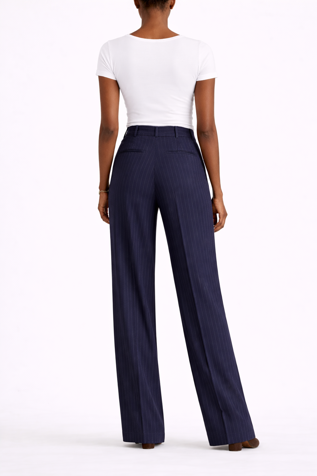 Organic Cotton High-Rise Wide Leg Trousers