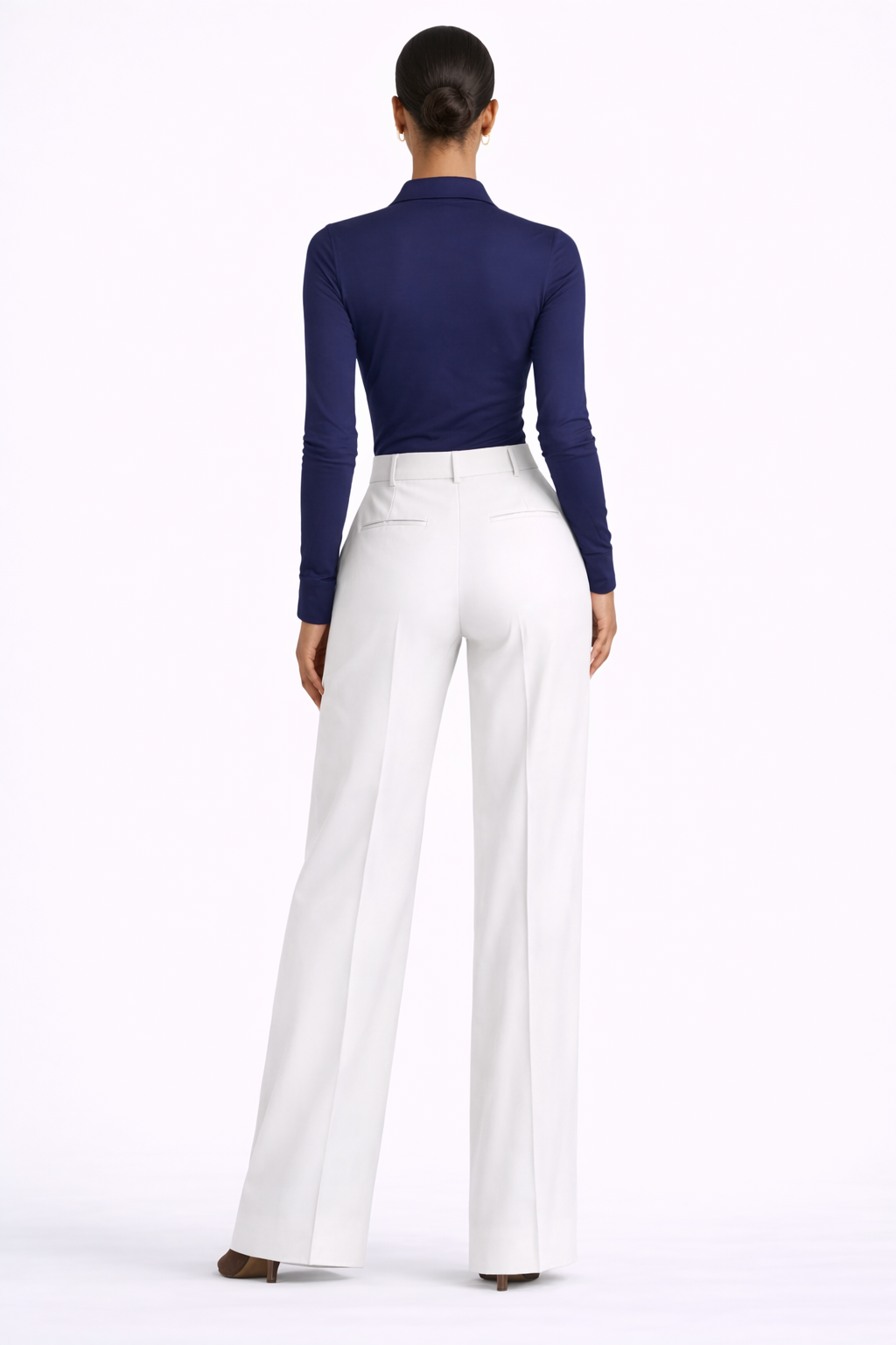 Organic Cotton High-Rise Wide Leg Trousers